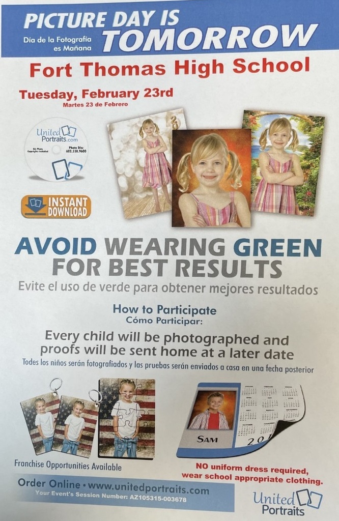 FTHS: Picture Day, Feb. 23rd