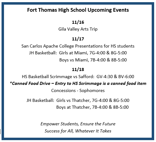 FTHS Events 11/15-18/2021 Updated
