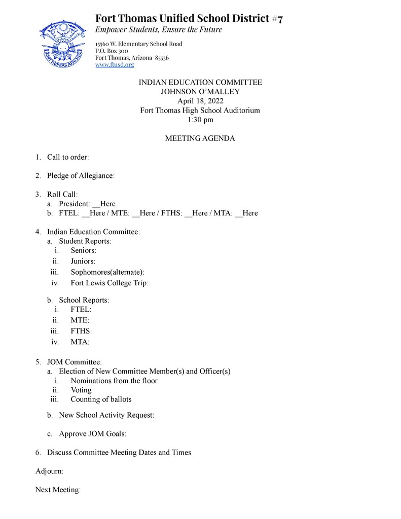 22_04_18 Agenda Indian Ed Committee
