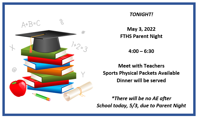 FTHS:  Parent Night May 3, 2022