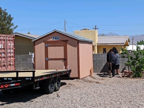 FTHS Carpentry Class - Shed Delivery 5/4/2022