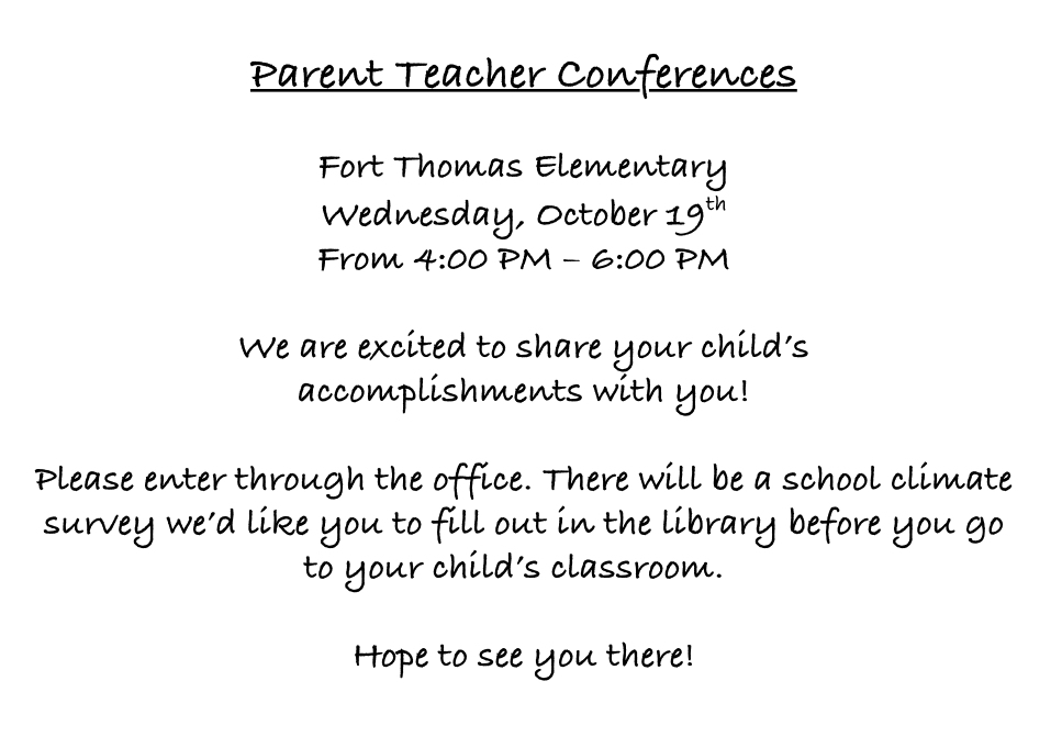Parent Teacher Conferences 