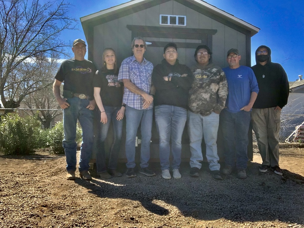 Carpentry students shed delivery
