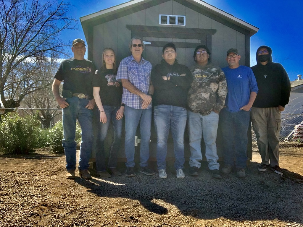 Carpentry students shed delivery